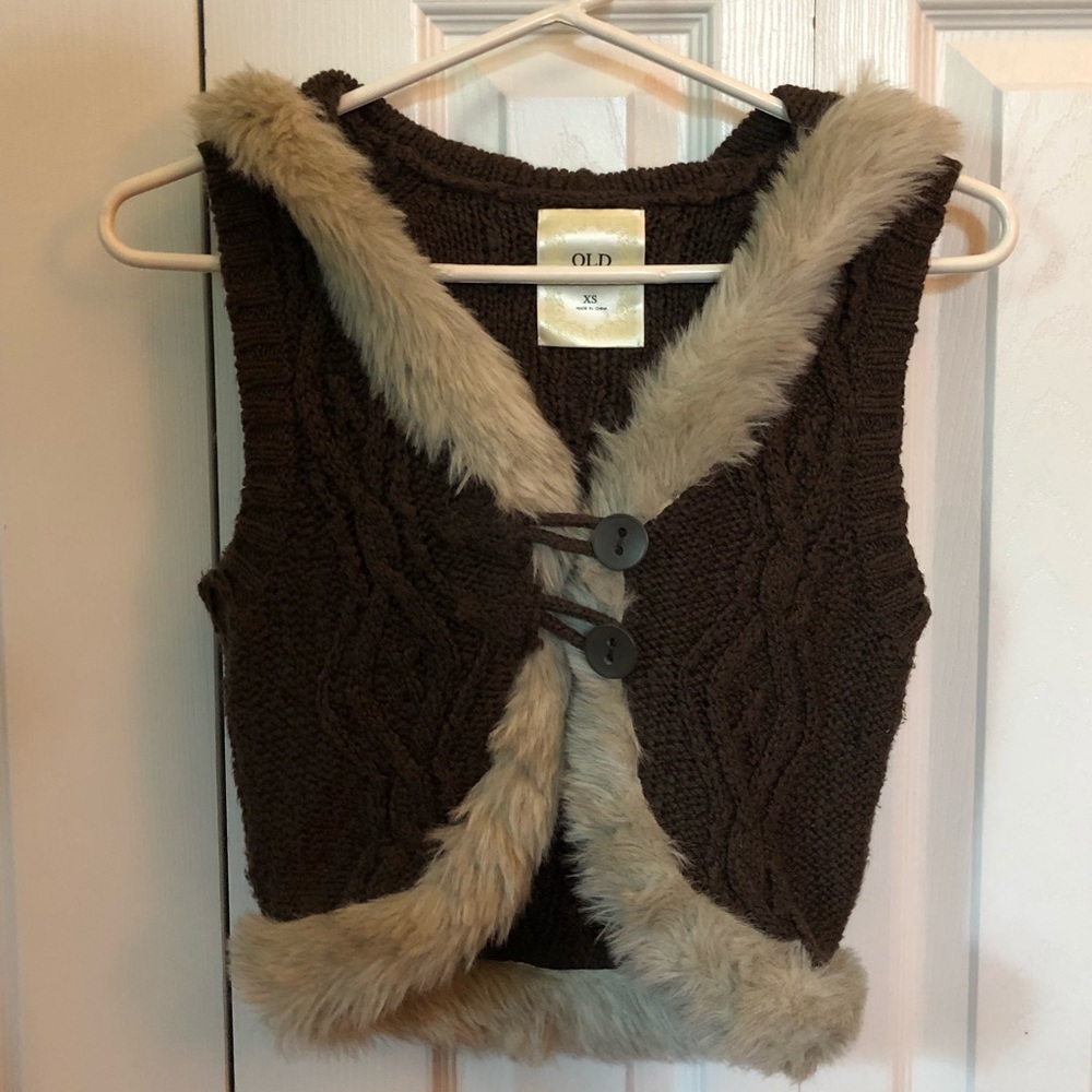 Brown Winter Sweater Vest - Old Navy